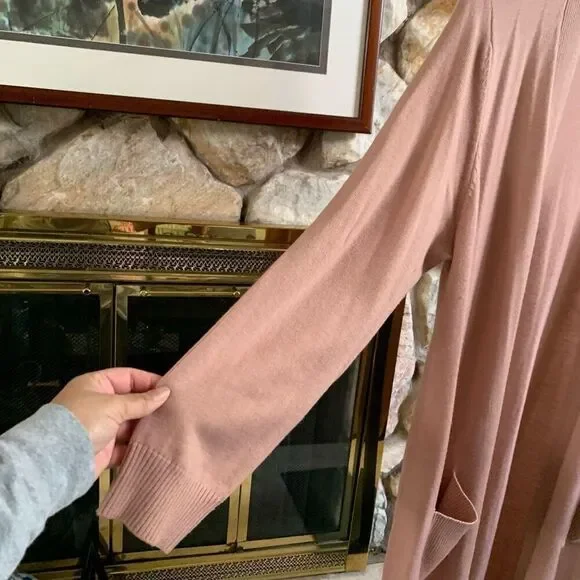 Torrid women’s plus long blush open cardigan size 2 - Picture 9 of 12